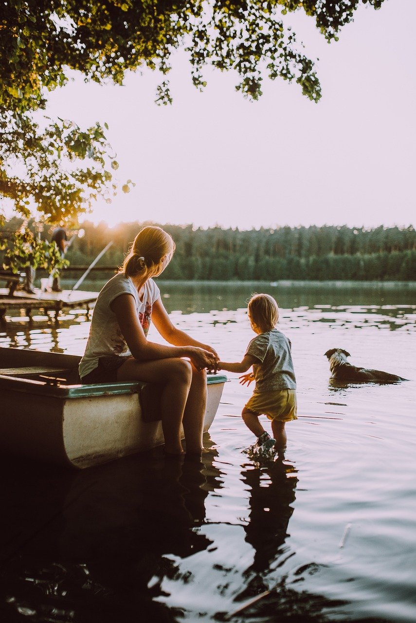 people, woman, kid, happy mothers day, child, baby, boy, girl, daughter, mother, holding hands, lake, nature, water, swimming, boat, mom, mum